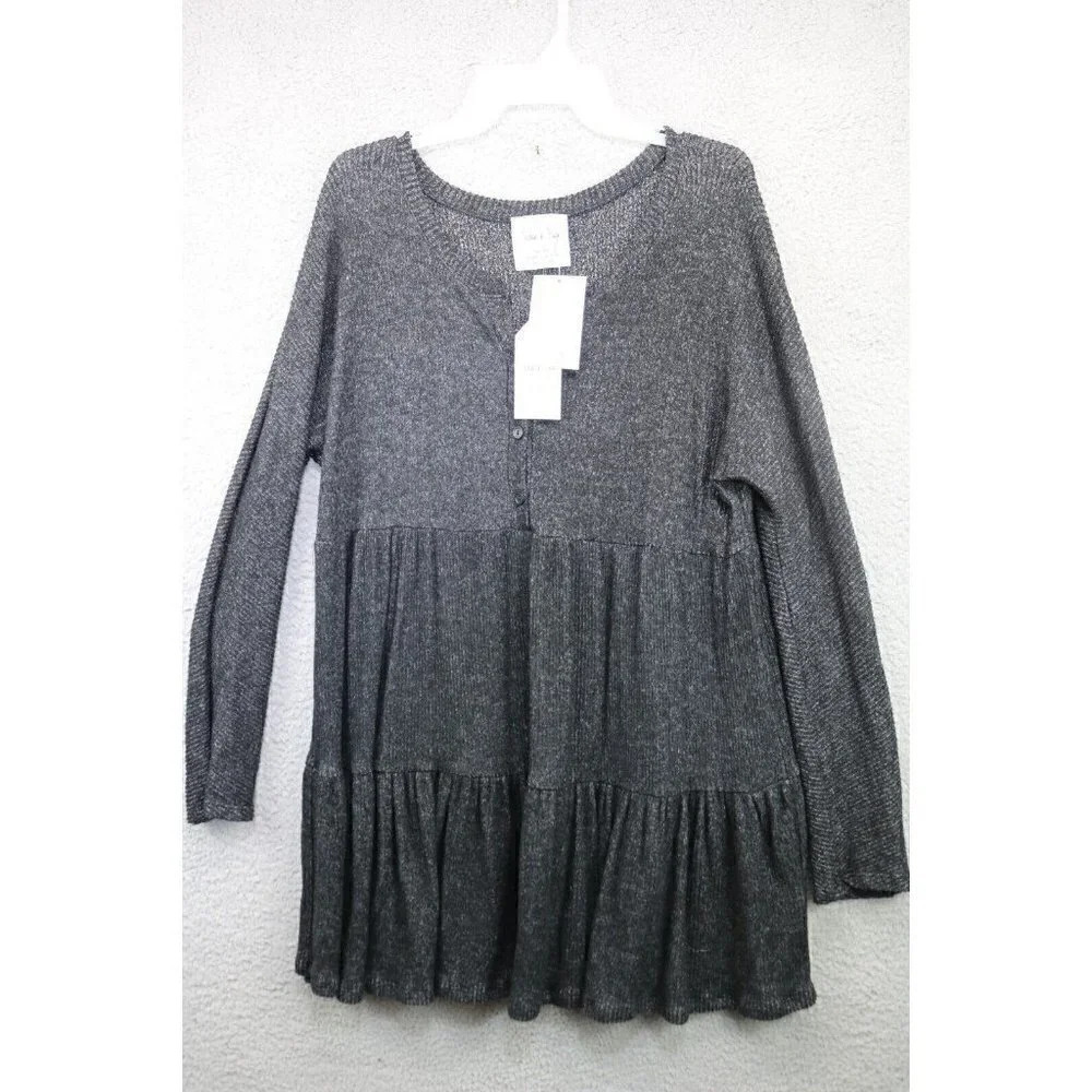 Sadie &‎ Sage- Anthropologie Macie's Blues Dress-Tiered-Small-NWT